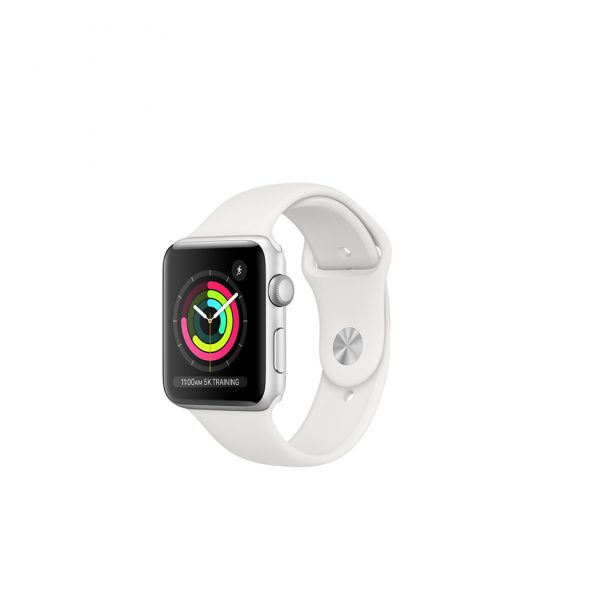 Apple Watch Series 3 GPS Silver Aluminum Case with White Sport Band